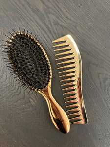 Bristle brush and wave comb